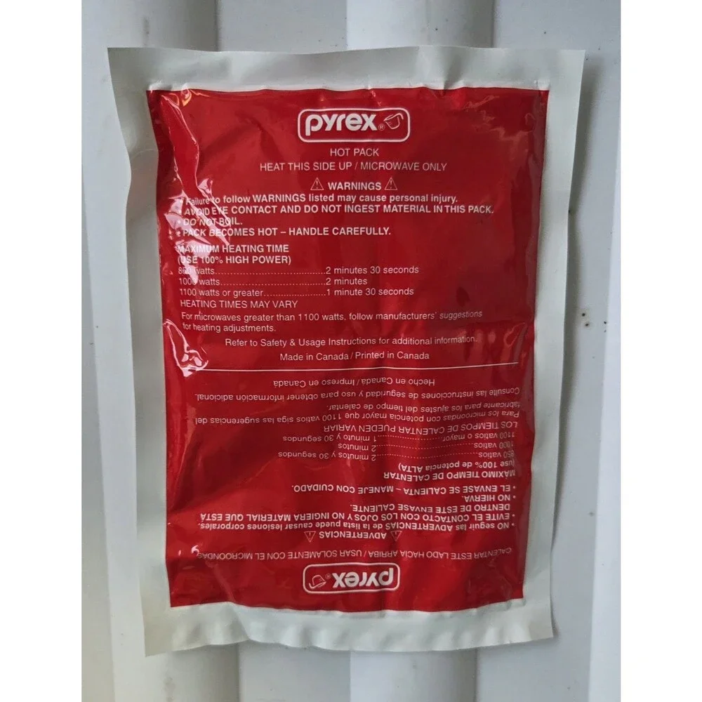 Pyrex Portable Corelle Medium Hot/Cold Unipack Single Gel Pack Freeze Microwave